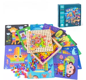 Деревянная Мозаика Kimi 10 картинок Разноцветная 6900075175648 Деревянная Мозаика Kimi 10 картинок Разноцветная 6900075175648