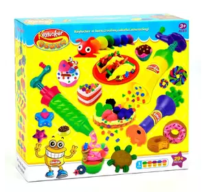 Набор тесто для лепки Веселая кухня 29 предметов Kimi Разноцветный 6968930241570 Набор тесто для лепки Веселая кухня 29 предметов Kimi Разноцветный 6968930241570