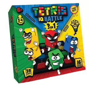 Карточная игра 3 в 1 Kimi Tetris IQ Battle украинский язык Разноцветная 4823102808062