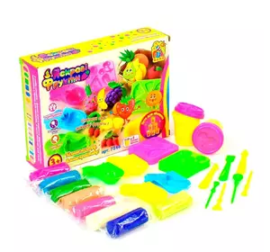Набор тесто для лепки Фрукты с формами и аксессуарами Kimi Разноцветный 6945717432369 Набор тесто для лепки Фрукты с формами и аксессуарами Kimi Разноцветный 6945717432369