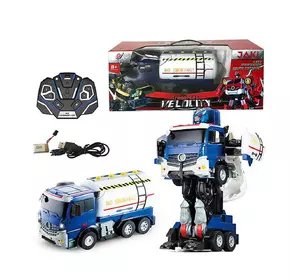 Машина-трансформер на радиоуправлении Kimi со световым и звуковым эффектом Бело-синяя 6975016081142 Машина-трансформер на радиоуправлении Kimi со световым и звуковым эффектом Бело-синяя 6975016081142