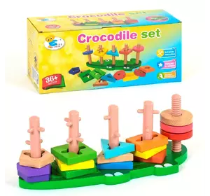 Развивающая игра сортер Крокодил Kimi разноцветная 81560048
