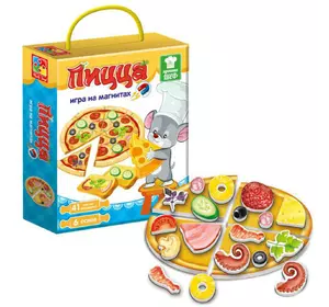 Настольная магнитная игра Vladi Toys Пицца украинский язык Разноцветная 4820195053676