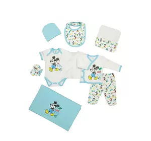 Набор одежды Mickey Mouse 56-62 см (0-3 мес) Disney MC17257 Бело-синий 8691109875037