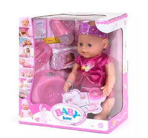 Пупс функциональный Kimi с аксессуарами Розовый 6904665730804 Пупс функциональный Kimi с аксессуарами Розовый 6904665730804