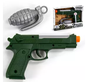 Пистолет с гранатой Kimi со световым и звуковым эффектом Зеленый 6980437420074