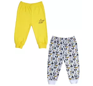Штаны 2 шт Mickey Mouse Disney 62-68 см (3-6 мес) MC18315 Бело-желтый 8691109923745 Штаны 2 шт Mickey Mouse Disney 62-68 см (3-6 мес) MC18315 Бело-желтый 8691109923745