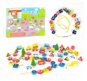 Деревянная шнуровка Kimi Транспорт Разноцветная 6900067392558 Деревянная шнуровка Kimi Транспорт Разноцветная 6900067392558