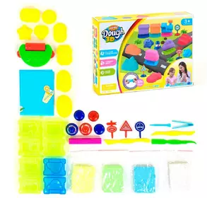 Набор кинетической глины с формами и аксессуарами Дорога 37 предметов Kimi Разноцветный 6968930241907 Набор кинетической глины с формами и аксессуарами Дорога 37 предметов Kimi Разноцветный 6968930241907