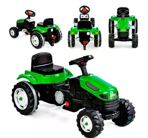 Веломобиль-трактор Alpha со световым эффектом Черно-зеленый 2000000025728