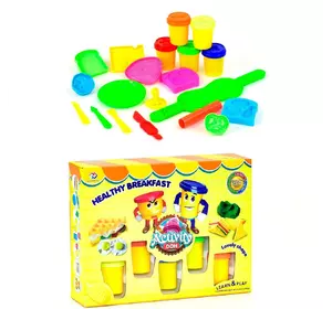 Набор тесто для лепки 5 цветов с формами и аксессуарами Kimi Разноцветный 6990413242699 Набор тесто для лепки 5 цветов с формами и аксессуарами Kimi Разноцветный 6990413242699