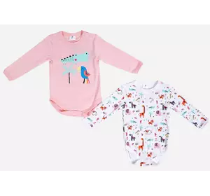 Боди 2 шт Panolino 56-62 см (0-3 мес) PL19046 Бело-розовый 8691109941565 Боди 2 шт Panolino 56-62 см (0-3 мес) PL19046 Бело-розовый 8691109941565