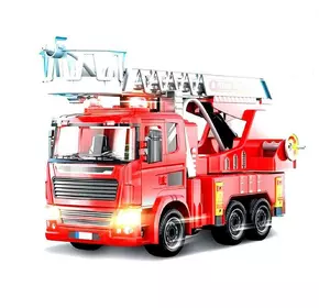 Пожарная машина Конструктор Kimi со световым и звуковым эффектом Красная 6978087260058