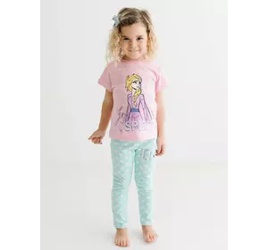 Костюм (футболка, штаны) Frozen 98 см (3 года) Disney FZ18079 Розово-бирюзовый 8691109887443
