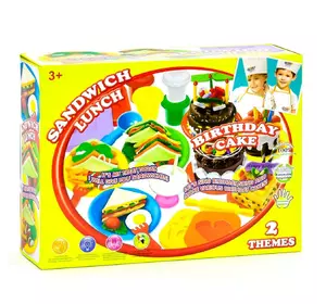 Набор 10 баночек теста для лепки с аксессуарами Сендвичи и Торт Kimi Разноцветный 6978869241077 Набор 10 баночек теста для лепки с аксессуарами Сендвичи и Торт Kimi Разноцветный 6978869241077