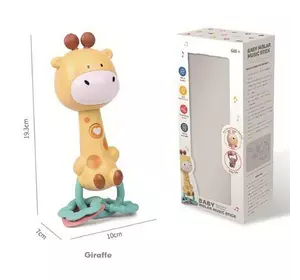 Погремушка жираф Kimi со звуковым эффектом Разноцветная 6990721250058