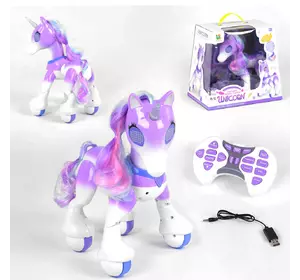Пони на радиоуправлении Kimi со световым и звуковым эффектом Бело-фиолетовый 6968205080255 Пони на радиоуправлении Kimi со световым и звуковым эффектом Бело-фиолетовый 6968205080255