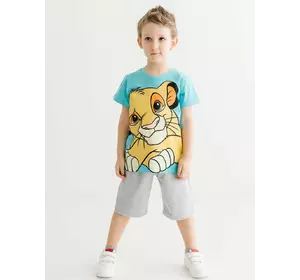 Костюм (футболка, шорты) The Lion King 98 см (3 года) Cimpa AS17587 Серо-бирюзовый 8691109887771