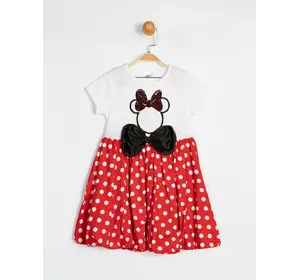 Платье Minnie Mouse 3 года (98 см) Disney (лицензированный) Cimpa красно-белое MN15551