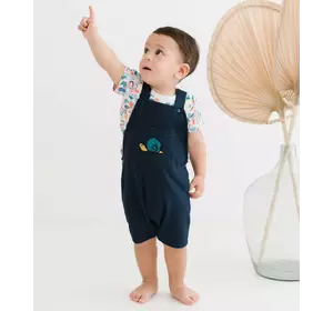 Полукомбинезон с футболкой 68-74 см (6-9 мес) Panolino PL17525 Бело-синий 8691109878922 Полукомбинезон с футболкой 68-74 см (6-9 мес) Panolino PL17525 Бело-синий 8691109878922