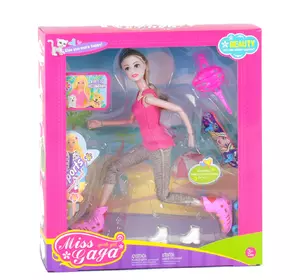 Кукла с аксессуарами 30 см Kimi скейтборд ролики Розовая 6975633430019