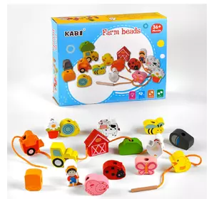 Деревянная Шнуровка Ферма Kimi Разноцветный 6900067479631 Деревянная Шнуровка Ферма Kimi Разноцветный 6900067479631