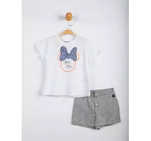 Костюм (футболка+шорты) Minnie Mouse 2 года (92 см) Disney (лицензированный) Cimpа белый серый MN15195