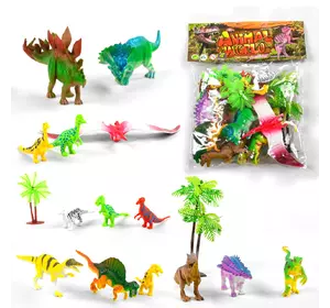 Набор динозавров с аксессуарами Kimi 13 элементов Разноцветный 6966213424245