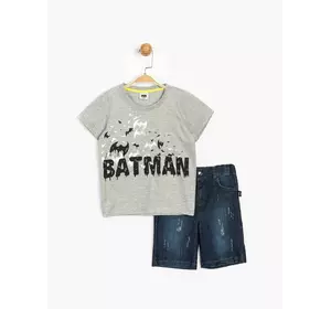 Костюм (футболка, шорты) Batman DC Comics 6 лет (116 см) серо-синий BM15622