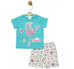 Костюм (футболка, шорты) 86 см (1 год) Panolino PL17386 Бело-бирюзовый 8691109876973 Костюм (футболка, шорты) 86 см (1 год) Panolino PL17386 Бело-бирюзовый 8691109876973