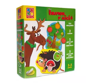 Настольная игра с липучками Vladi Toys Ёжик в лесу украинский язык Разноцветная 4820234762125