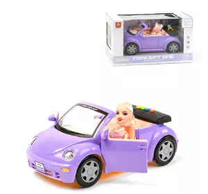 Кукла с машиной Kimi со световым и звуковым эффектом Фиолетовая 6974060113458