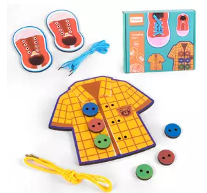 Деревянная Шнуровка Одежда Kimi Желто-красная 6900077436242 Деревянная Шнуровка Одежда Kimi Желто-красная 6900077436242