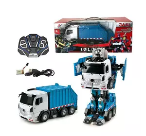 Машина-трансформер на радиоуправлении Kimi со световым и звуковым эффектом Бело-синяя 6975016081043 Машина-трансформер на радиоуправлении Kimi со световым и звуковым эффектом Бело-синяя 6975016081043