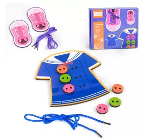 Деревянная Шнуровка Одежда Kimi Розово-голубой 6900077436235 Деревянная Шнуровка Одежда Kimi Розово-голубой 6900077436235