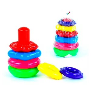 Пирамидка 6 колец Kimi разноцветная 70467048 Пирамидка 6 колец Kimi разноцветная 70467048