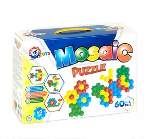 Мозаика-пазлы ТехноК 60 элементов Разноцветные 4823037602995 Мозаика-пазлы ТехноК 60 элементов Разноцветные 4823037602995