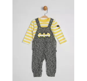 Полукомбинезон (+ кофта) Batman 6-9 мес (68-74 см) DC Comics (лицензированный) Cimpa серый желтый KZ15900 Полукомбинезон (+ кофта) Batman 6-9 мес (68-74 см) DC Comics (лицензированный) Cimpa серый желтый KZ15900
