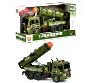 Военная пусковая машина со световыми и звуковыми эффектами Kimi зеленая 68349048