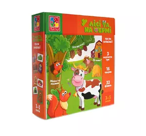 Настольная игра на ассоциации Vladi Toys В лесу и на ферме украинский язык Разноцветная 4820234762132
